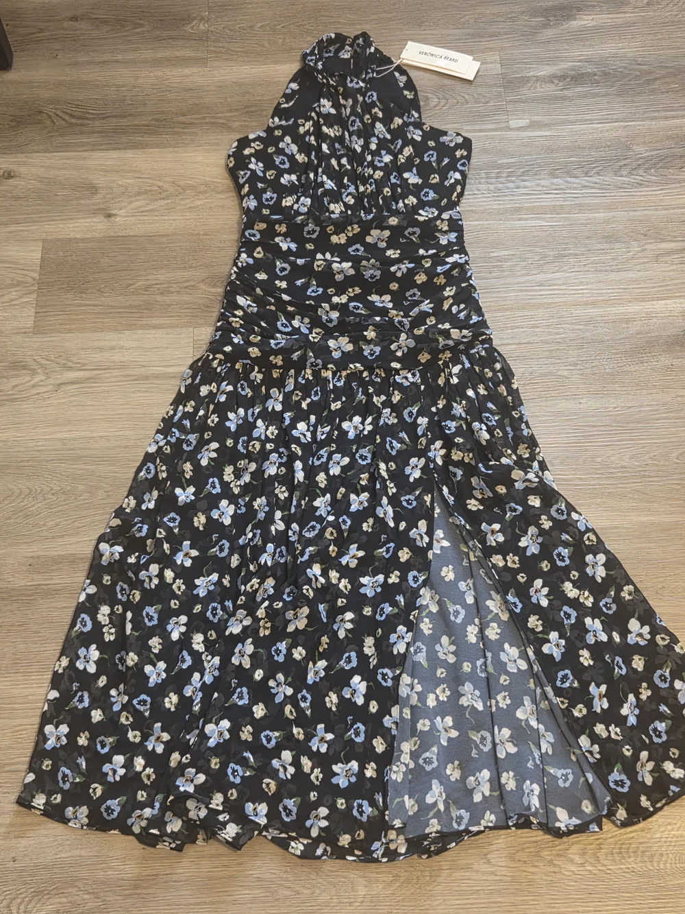 Brock Floral Silk A-Line Maxi Dress - Picture 8 of 14